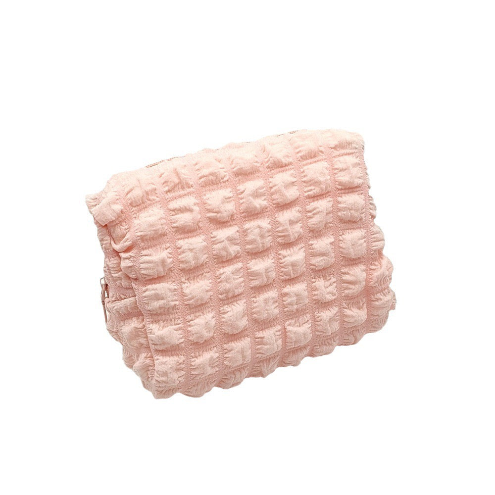 Puff-Quilted Large Makeup Bag