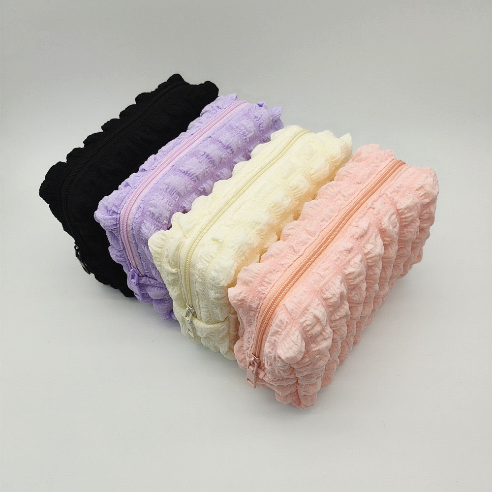 Puff-Quilted Large Makeup Bag
