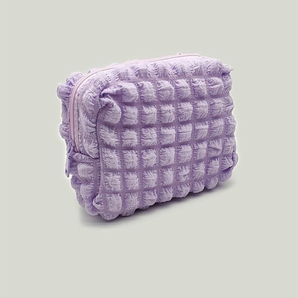 Puff-Quilted Large Makeup Bag