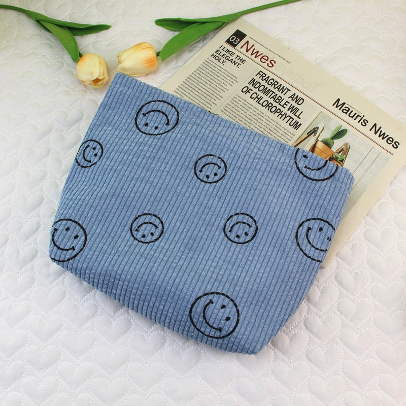 Smiley Face Makeup & Stationery Bag