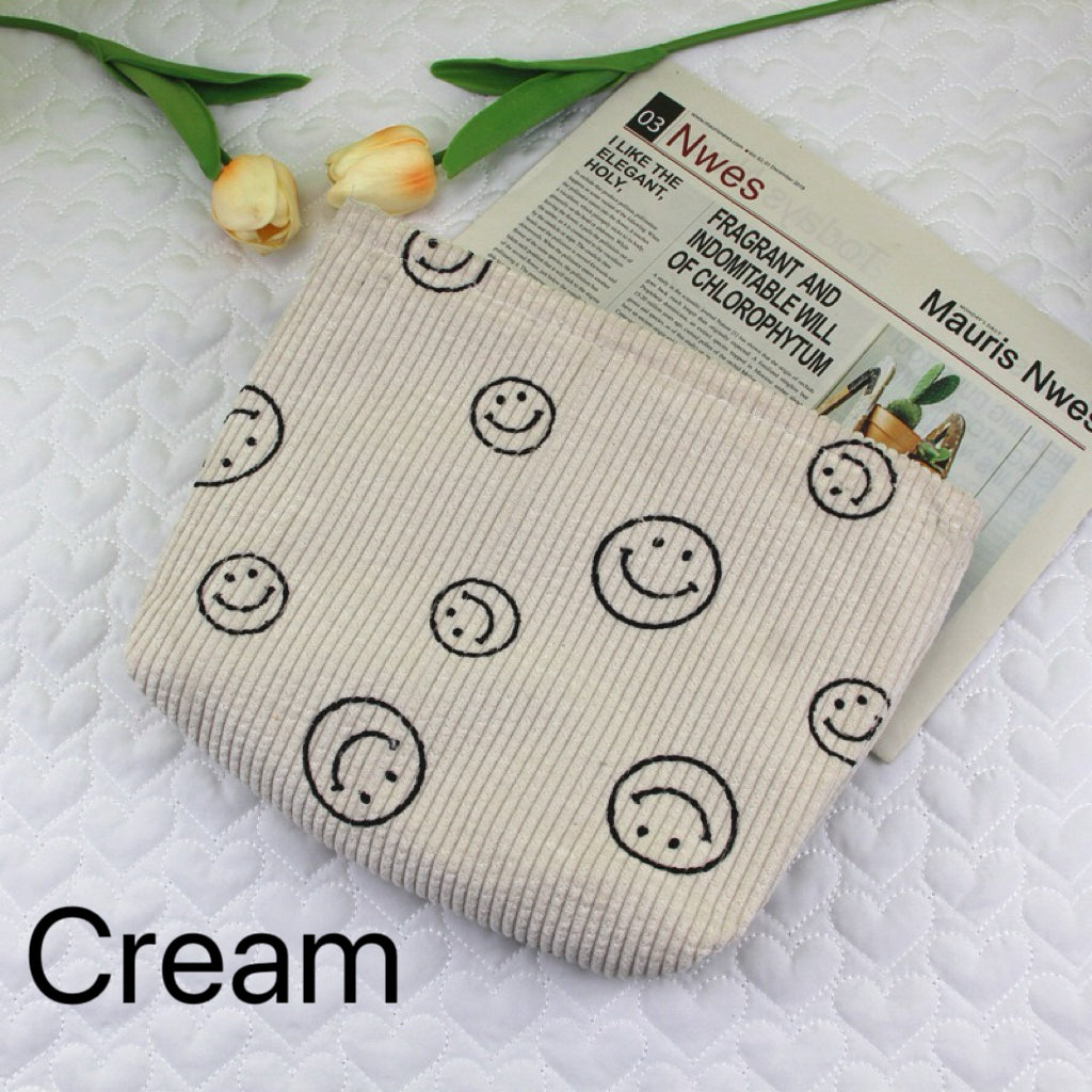 Smiley Face Makeup & Stationery Bag