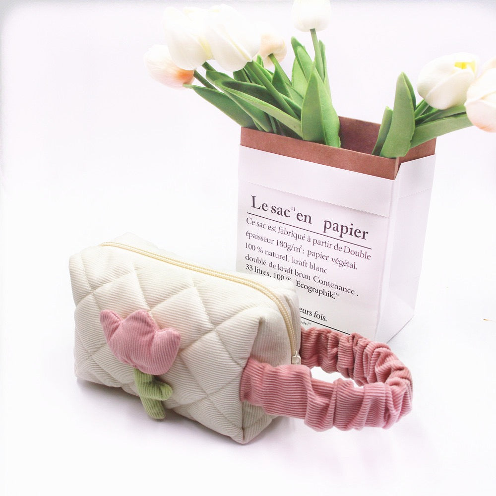 3D Floral Makeup Bag