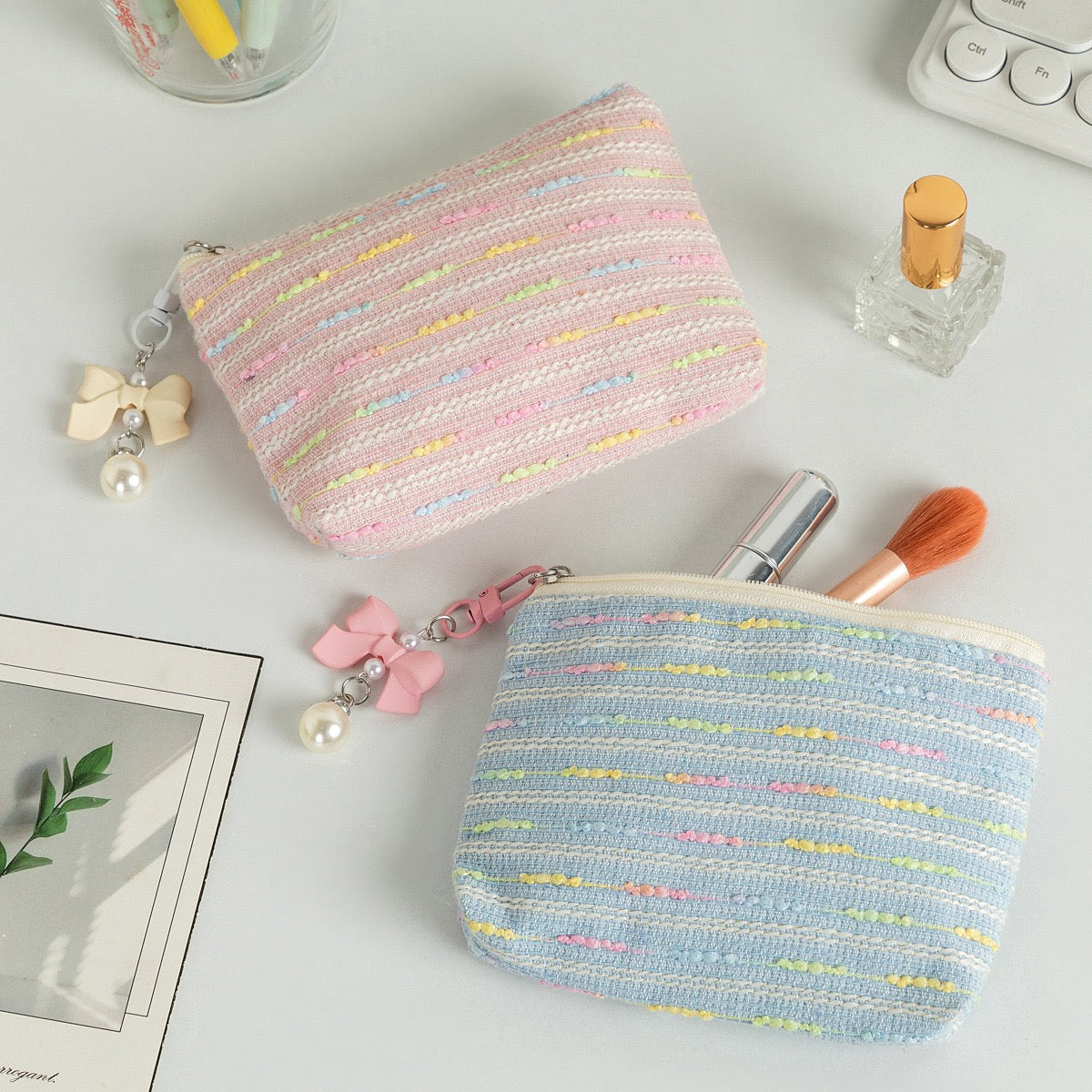 The Petite Color-Stripe Pouch