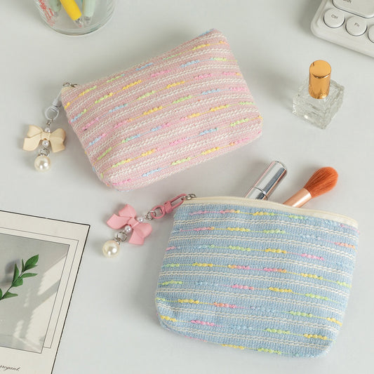 The Petite Color-Stripe Pouch