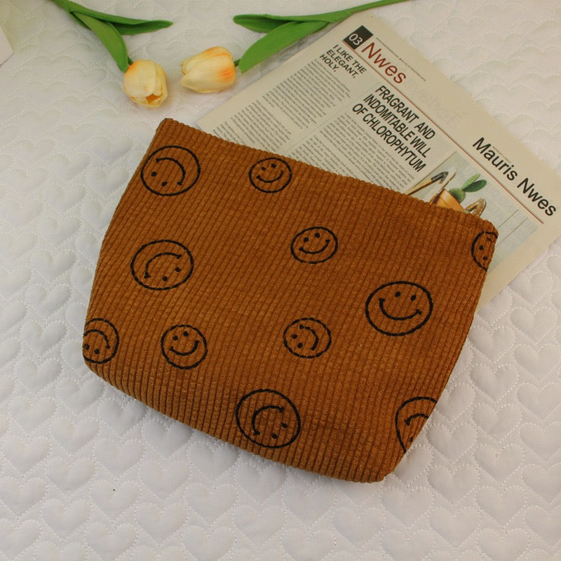 Smiley Face Makeup & Stationery Bag
