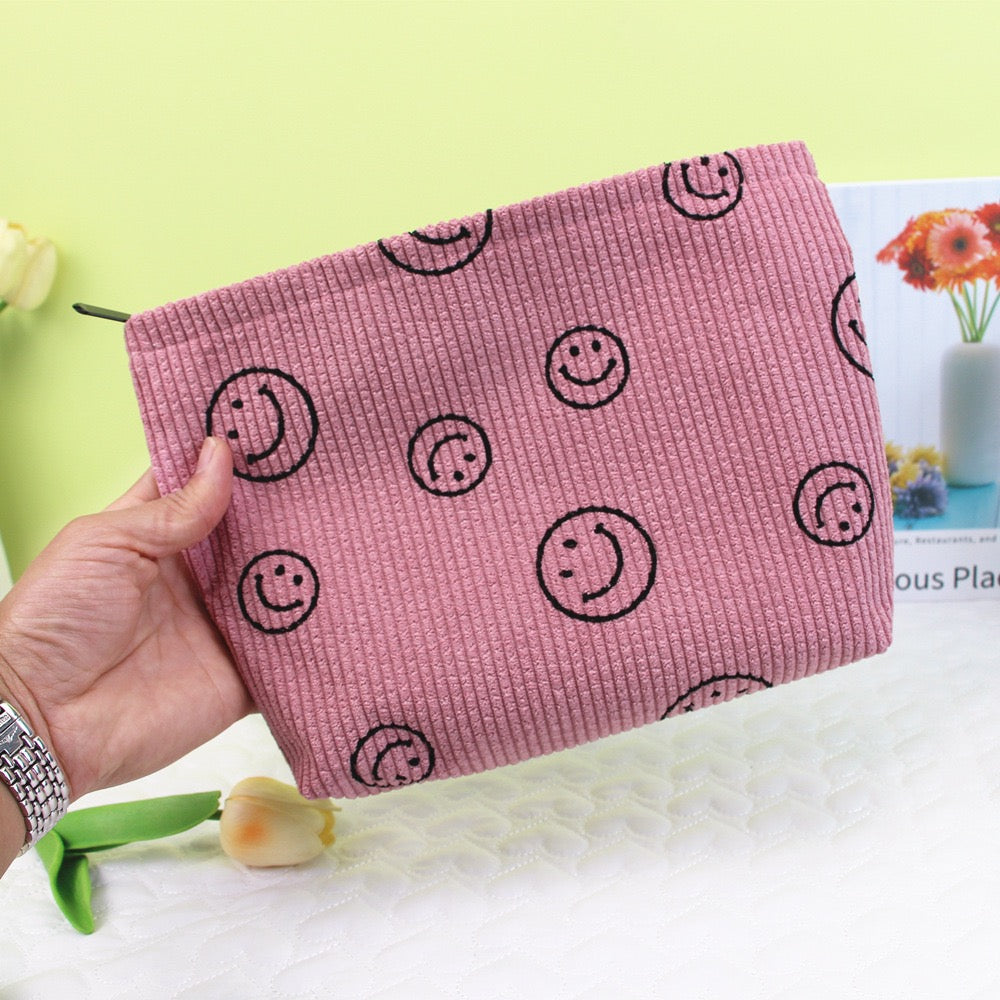 Smiley Face Makeup & Stationery Bag