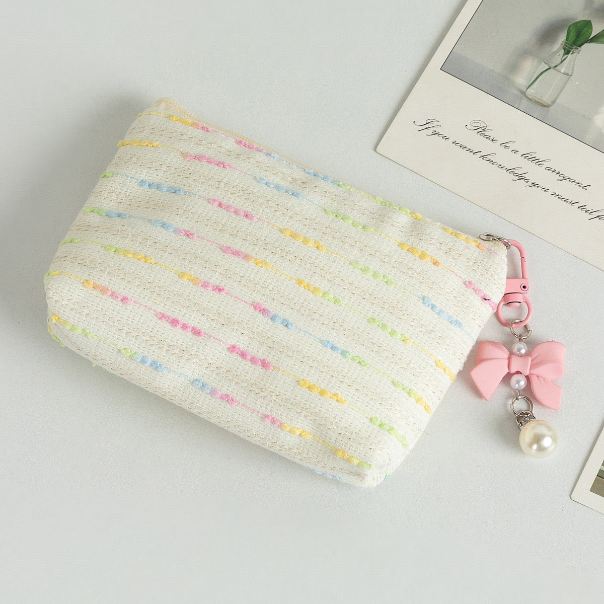 The Petite Color-Stripe Pouch