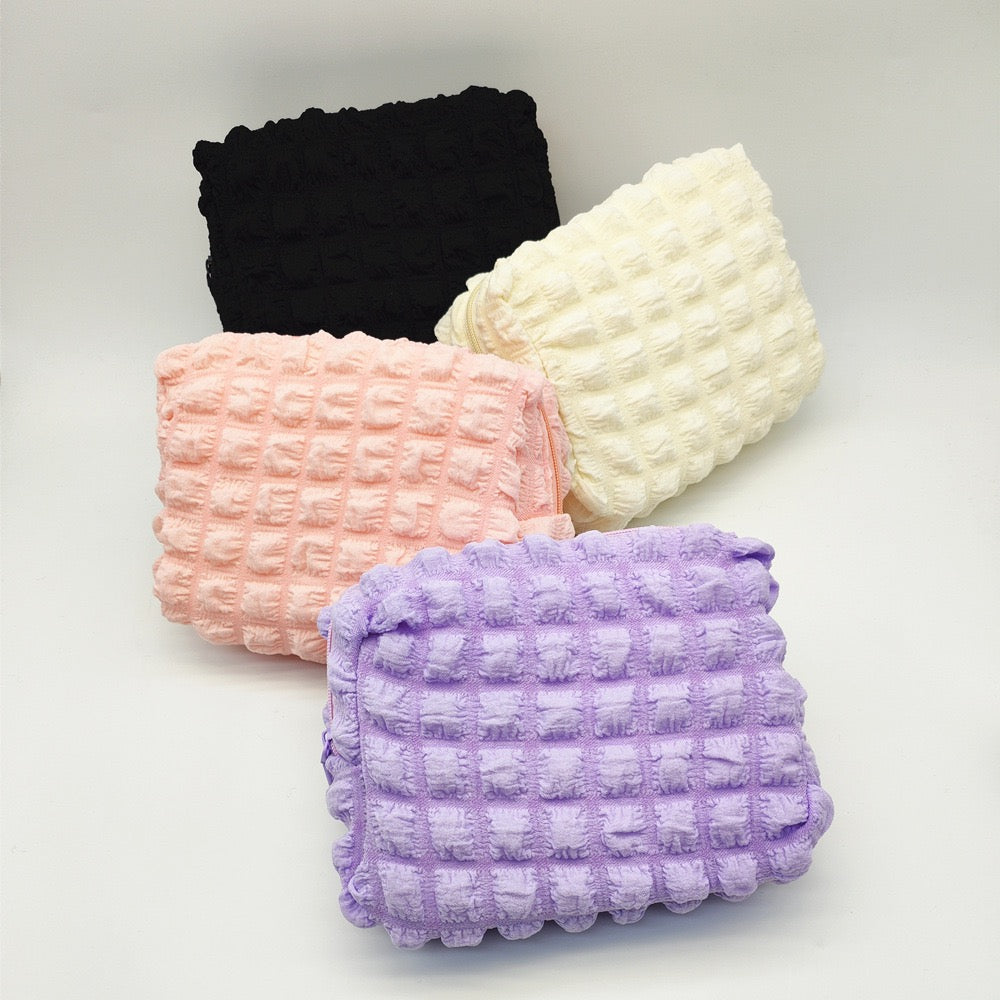 Puff-Quilted Large Makeup Bag