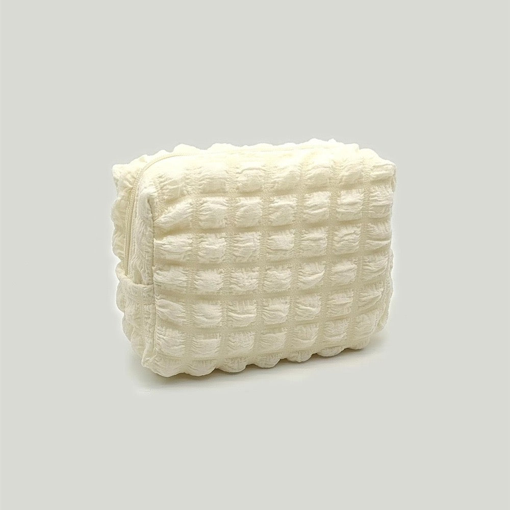 Puff-Quilted Large Makeup Bag